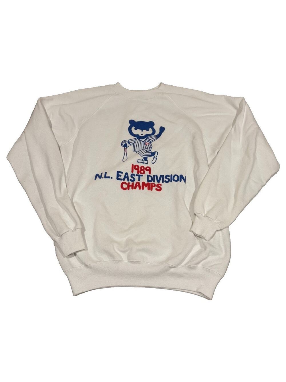 Vintage 1989 Chicago Cubs NL East Division Champs Crewneck Sweatshirt Size XL